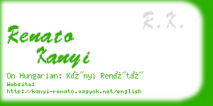 renato kanyi business card
